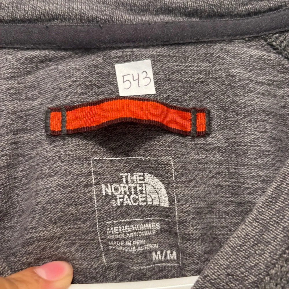 The North Face Mens Crewneck Sweatshirt Gray Heather Raglan Pullover Medium